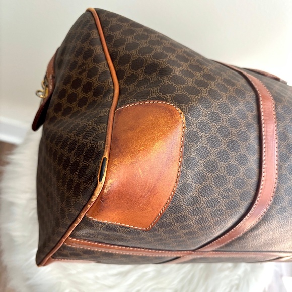 Celine Vintage Brown Macadam Duffle Bag - Medium Size (Authentic) - Picture 12 of 16